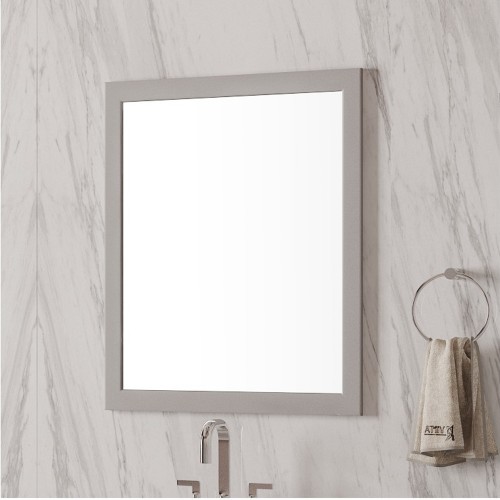Virta 30" Rectangular Wood Framed Bathroom Mirror