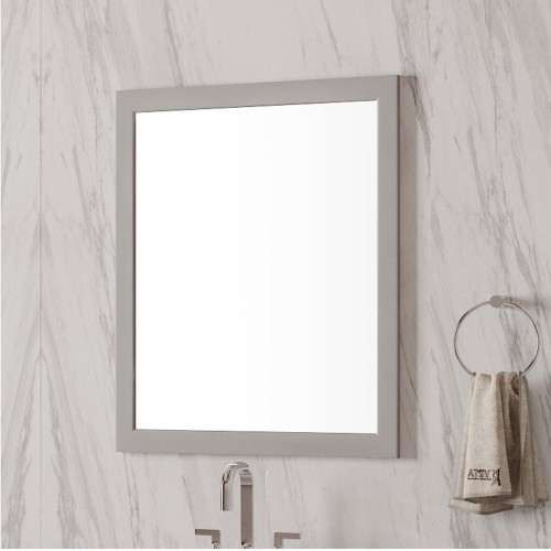 Virta 30" Rectangular Wood Framed Bathroom Mirror