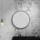 Virta 27" Round Stone Framed Bathroom Mirror with LED