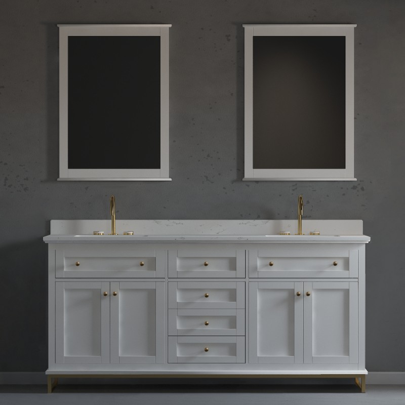 Yasmine Floor Mount 72” Double Sink Vanity – Freestanding Bathroom Vanities - Toronto, Canada | Virta Luxury Bathroom Furniture