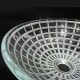 Virta 17" Round Top Mount Glass Sink with Mosaic Patterns