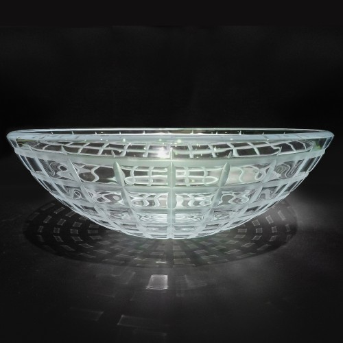 Virta 17" Round Top Mount Glass Sink with Mosaic Patterns