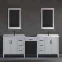 Essence Floor Mount 94" Double Sink Vanity with Makeup Table
