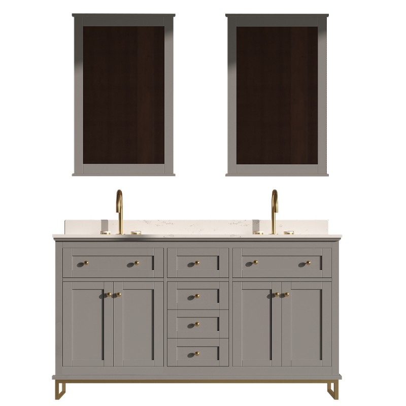 Yasmine Floor Mount 60" Double Sink Vanity