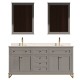 Yasmine Floor Mount 72" Double Sink Vanity