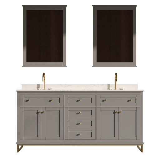 Yasmine Floor Mount 72” Double Sink Vanity – Freestanding Bathroom Vanities - Toronto, Canada | Virta Luxury Bathroom Furniture