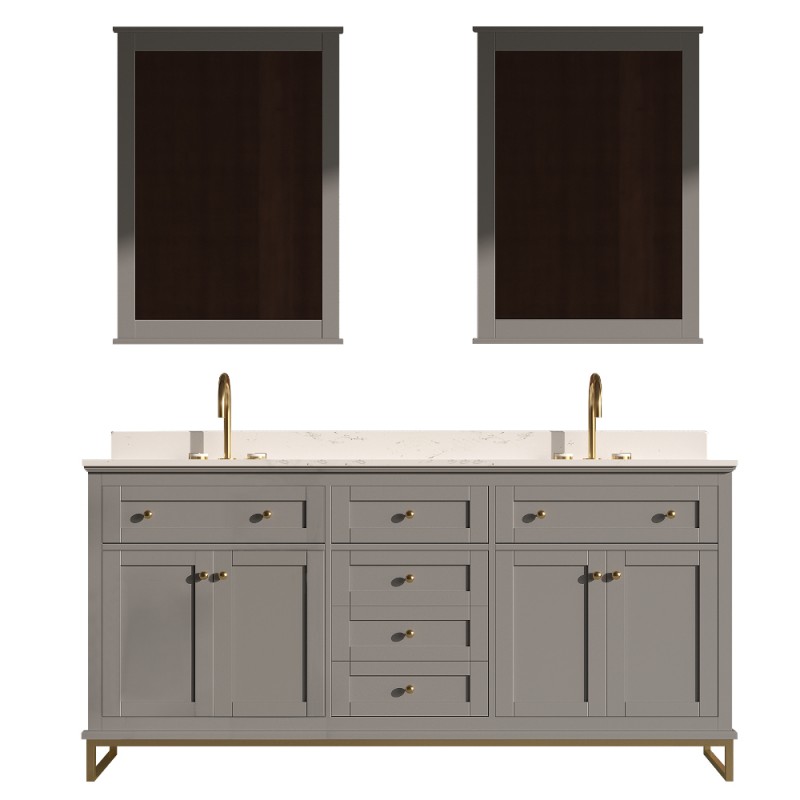 Yasmine Floor Mount 72” Double Sink Vanity – Freestanding Bathroom Vanities - Toronto, Canada | Virta Luxury Bathroom Furniture