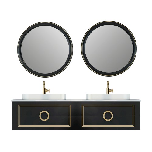 Sarah Wall Hung 72" Double Vessel Sink Vanity