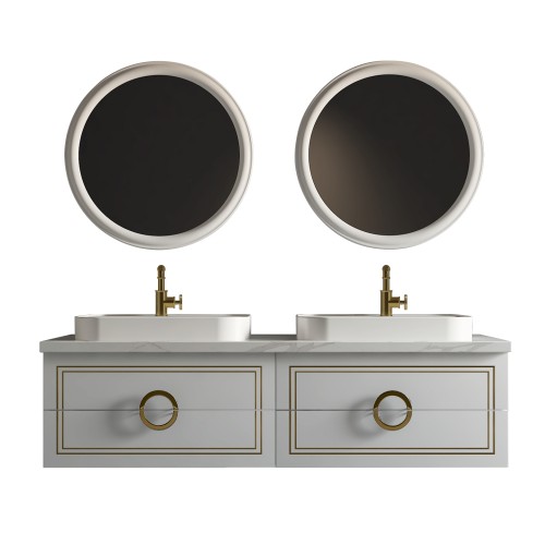 Sarah Wall Hung 72" Double Vessel Sink Vanity