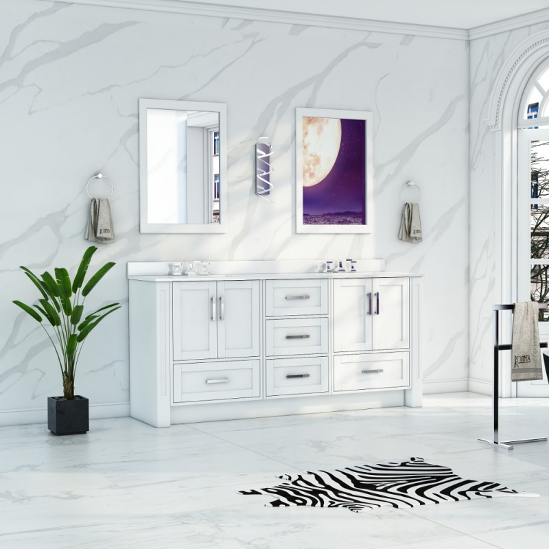 Flow Floor Mount 66" Double Sink Vanity