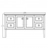 Whitestar Floor Mount 60" Single Sink Vanity