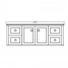 Whitestar Wall Hung 60" Single Sink Vanity