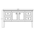 Blackstar Floor Mount 60" Single Sink Vanity