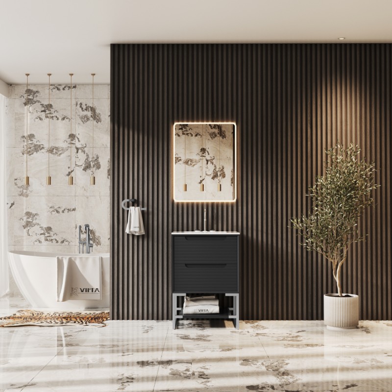 MIA Floor Mount 24" Single Sink Vanity