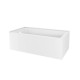 Calgary 60&quot; Corner Acrylic Tub - White - Left