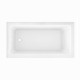 Calgary 60&quot; Corner Acrylic Tub - White - Left