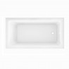 Calgary 60" Corner Acrylic Tub - White - Right