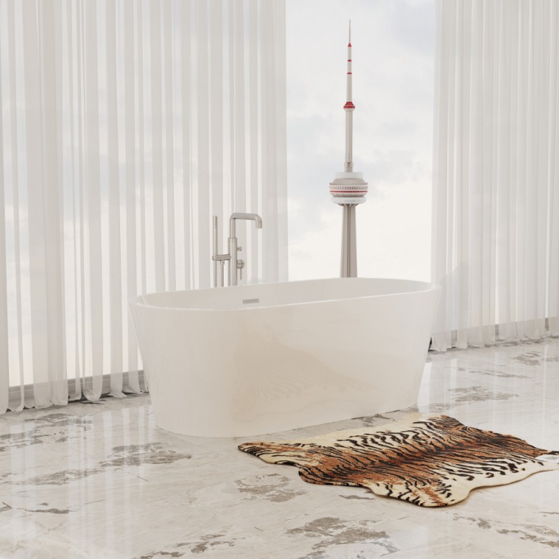 Barcelona Freestanding Acrylic 55” Tub - Bathtubs - Toronto, Canada | Virta Luxury Bathroom Furniture