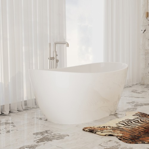 Alegro Freestanding Solid Surface Stone 64" Tub