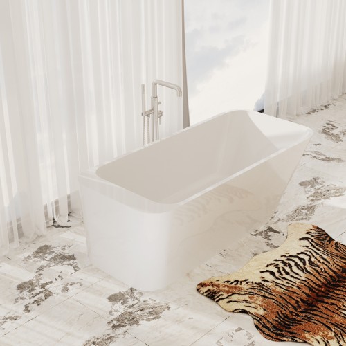 Andante Freestanding Solid Surface Stone 67” Tub - Bathtubs - Toronto, Canada | Virta Luxury Bathroom Furniture