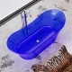 Blue Freestanding Solid Surface Glass 68&quot; Tub