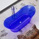 Blue Freestanding Solid Surface Glass 68" Tub