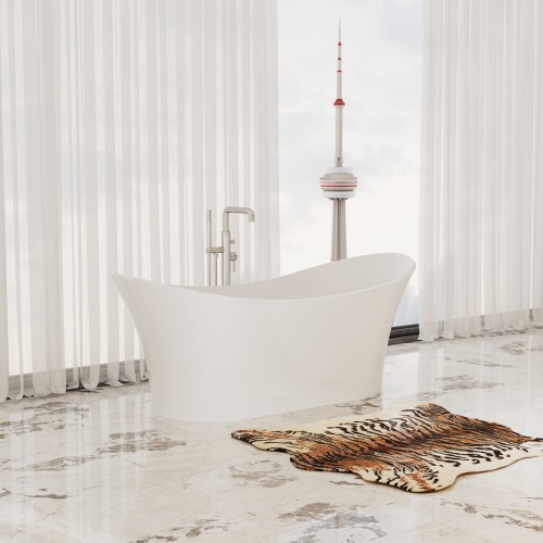 Harp Freestanding Solid Surface Stone 69" Tub