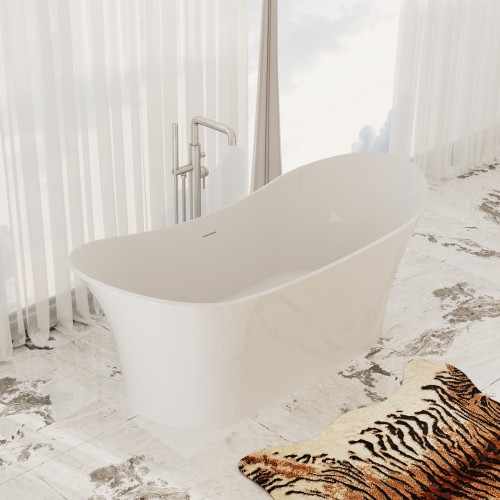 Harp Freestanding Solid Surface Stone 69” Tub - Bathtubs - Toronto, Canada | Virta Luxury Bathroom Furniture
