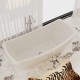 Viola Freestanding Solid Surface Stone 67&quot; Tub