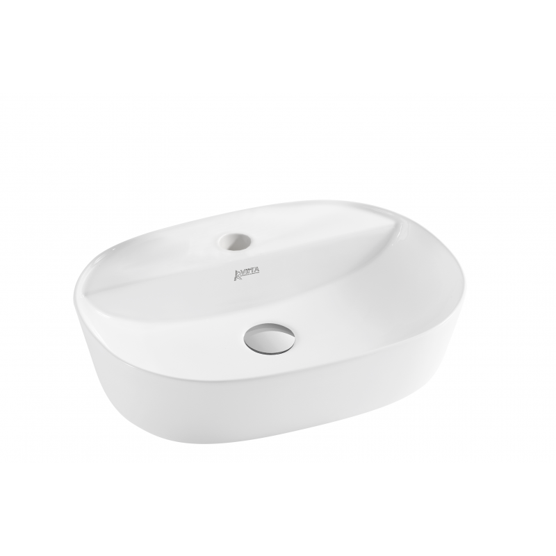 Virta 20" Oval Top Mount Porcelain Vessel Sink
