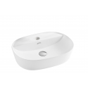 Virta 20" Oval Top Mount Porcelain Vessel Sink