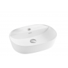 Virta 20" Oval Top Mount Porcelain Vessel Sink