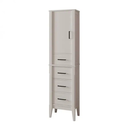 Essence Solid Wood 19" Linen Tower – Freestanding Linen Tower - Toronto, Canada | Virta Luxury Bathroom Furniture