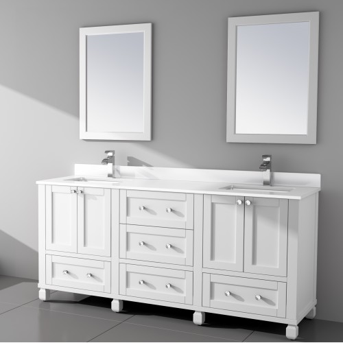 Hampton Floor Mount 72” Double Sink Vanity – Freestanding Bathroom Vanities - Toronto, Canada | Virta Luxury Bathroom Furniture