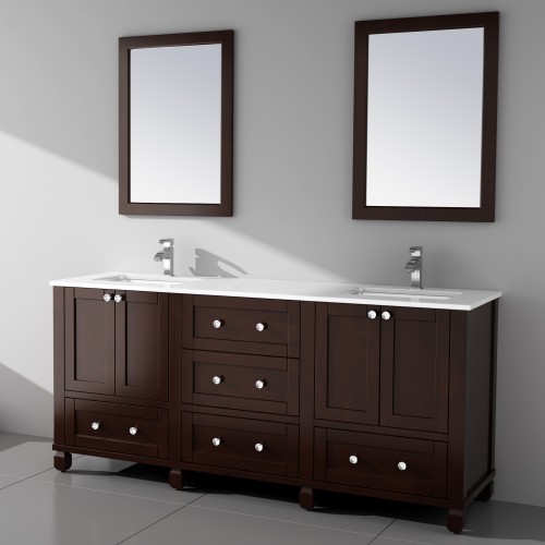 Hampton Floor Mount 72” Double Sink Vanity – Freestanding Bathroom Vanities - Toronto, Canada | Virta Luxury Bathroom Furniture