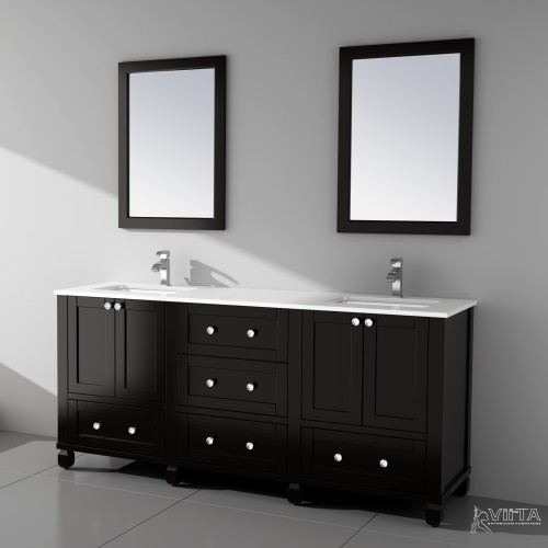 Hampton Floor Mount 72” Double Sink Vanity – Freestanding Bathroom Vanities - Toronto, Canada | Virta Luxury Bathroom Furniture