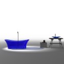 Blue Freestanding Solid Surface Glass 68” Tub - Bathtubs - Toronto, Canada | Virta Luxury Bathroom Furniture