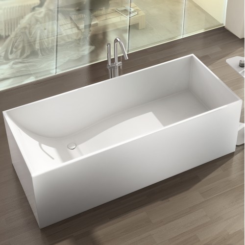 Cantata Freestanding Solid Surface Stone 67” Tub - Bathtubs - Toronto, Canada | Virta Luxury Bathroom Furniture
