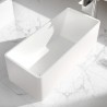 Clarinet Freestanding Solid Surface Stone 63” Tub - Bathtubs - Toronto, Canada | Virta Luxury Bathroom Furniture