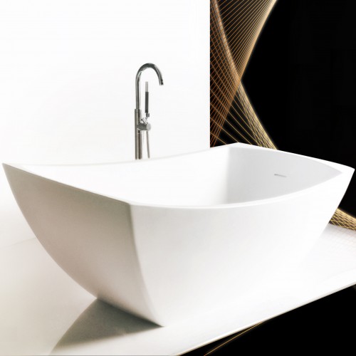 Minuet Freestanding Solid Surface Stone 60" Tub