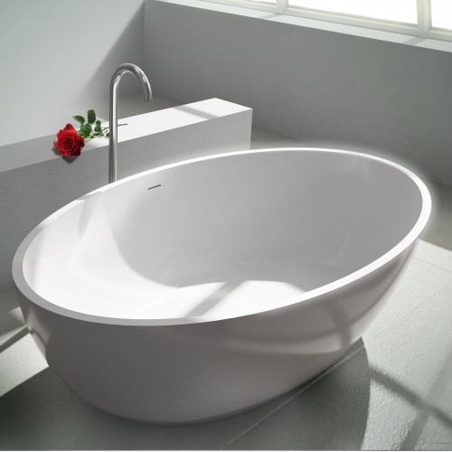 Rondo Freestanding Solid Surface Stone 70” Tub - Bathtubs - Toronto, Canada | Virta Luxury Bathroom Furniture