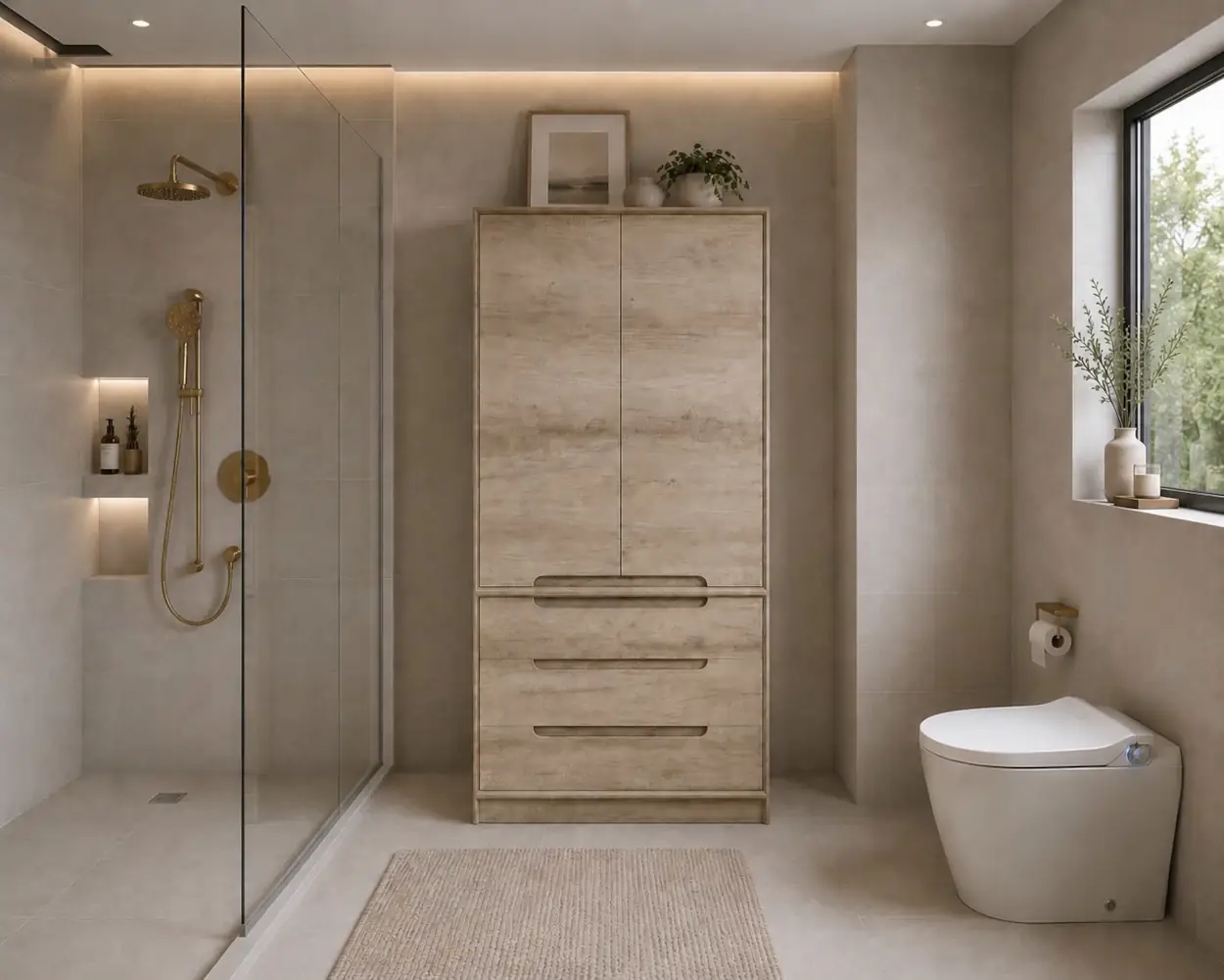 Custom Linen Tower – 36" x 11.5" x 74" | Natural Oak by Virta