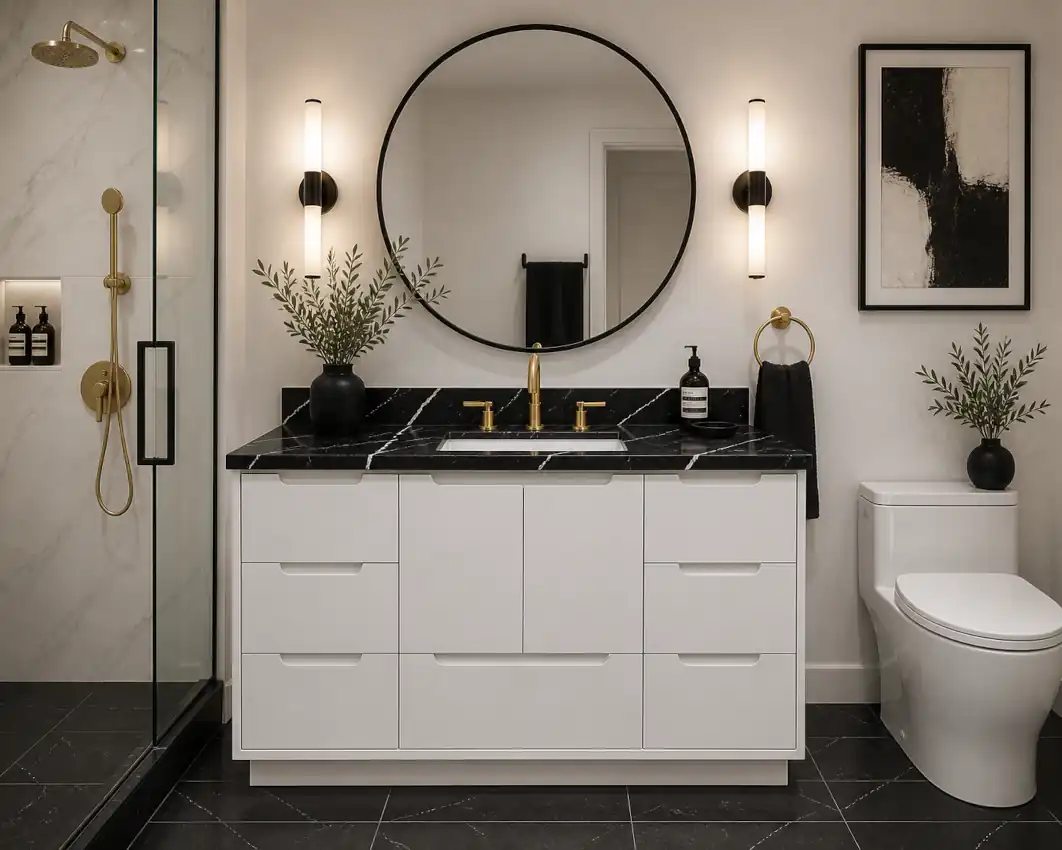 Custom Virta 53" x 23" Single Sink Floor-Mount Vanity in StyleLite Alabaster TruMatte White Wood